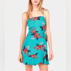 EXPRESS Teal Floral Summer Dress | Size Small